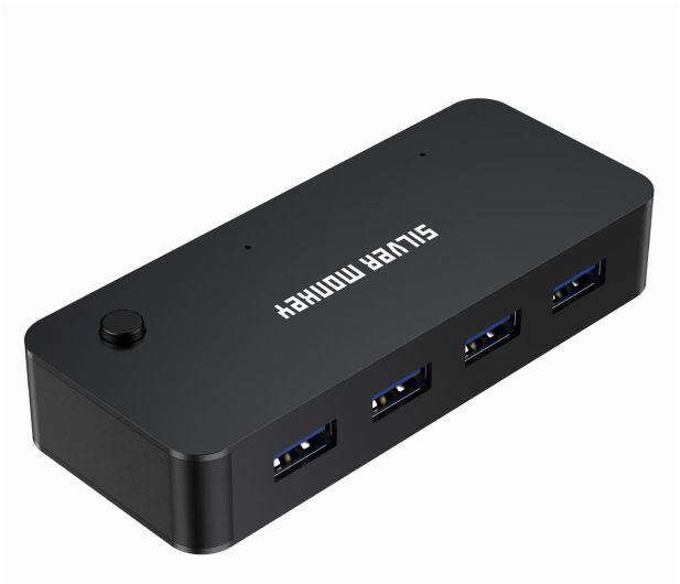 Silver Monkey Switch Box HUB 4 x USB 3.1 + USB-C (DC) (na 2 komputery) - 1270413 - zdjęcie